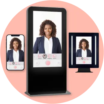 Facial attributes enhancement of Orbo can be integrated into a mobile app, digital kiosk and smart mirror